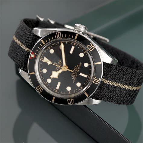 tudor black bay 58 fabric strap|tudor black bay 58 gilt.